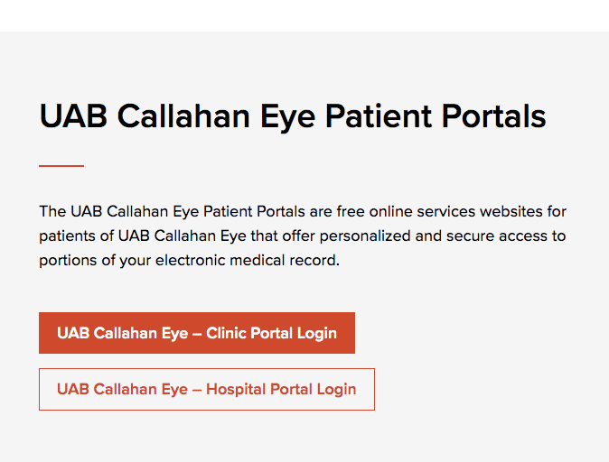 UAB Callahan Patient Portal